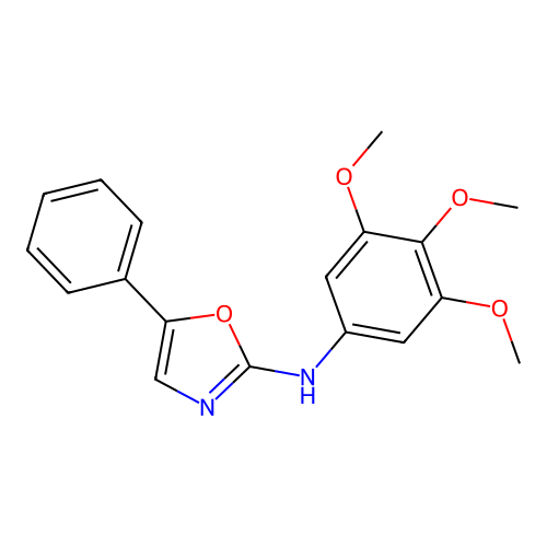 5-phenyl-N-(3,4,5-trimethoxyphenyl)-1,3-oxazol-2-amine structure