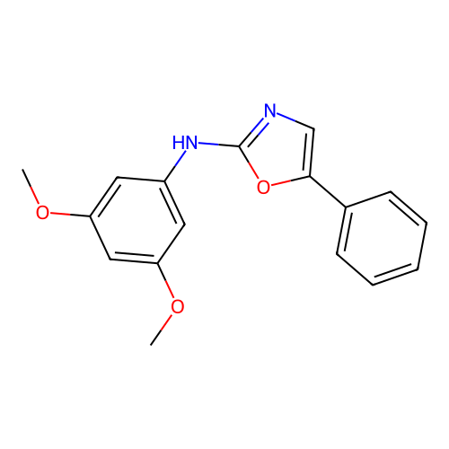 N-(3,5-dimethoxyphenyl)-5-phenyl-1,3-oxazol-2-amine structure