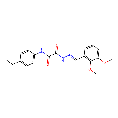 2-(2-(2,3-Dimethoxybenzylidene)hydrazino)-N-(4-ethylphenyl)-2-oxoacetamide structure