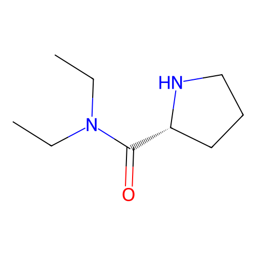 (2R)-N,N-diethylpyrrolidine-2-carboxamide structure