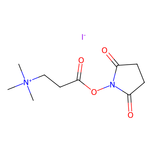 N,N,N-trimethylaminoalanyl-N-hydroxysuccinimido ester structure