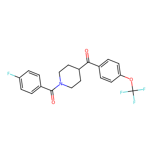 [1-(4-Fluorobenzoyl)piperidin-4-yl]-[4-(trifluoromethoxy)phenyl]methanone structure