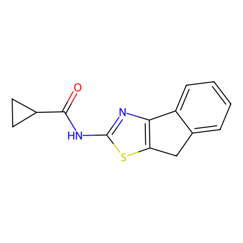 N-(4H-indeno[1,2-d][1,3]thiazol-2-yl)cyclopropanecarboxamide structure