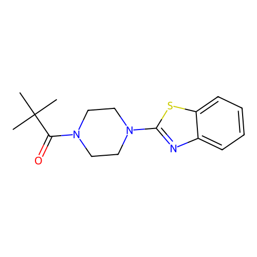 1-(4-(Benzo[d]thiazol-2-yl)piperazin-1-yl)-2,2-dimethylpropan-1-one structure