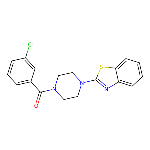 (4-(Benzo[d]thiazol-2-yl)piperazin-1-yl)(3-chlorophenyl)methanone structure