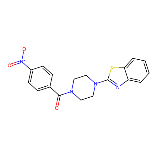 (4-(Benzo[d]thiazol-2-yl)piperazin-1-yl)(4-nitrophenyl)methanone structure