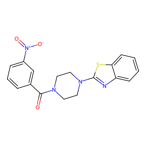 (4-(Benzo[d]thiazol-2-yl)piperazin-1-yl)(3-nitrophenyl)methanone structure