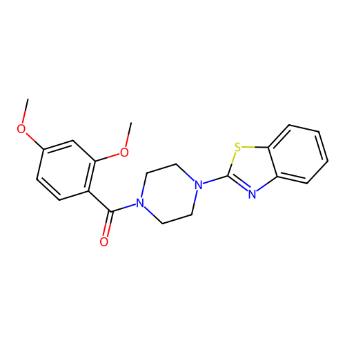 (4-(Benzo[d]thiazol-2-yl)piperazin-1-yl)(2,4-dimethoxyphenyl)methanone structure