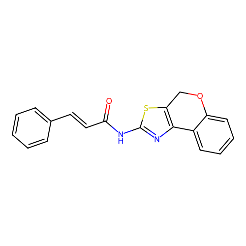 N-(4H-chromeno[4,3-d]thiazol-2-yl)cinnamamide structure