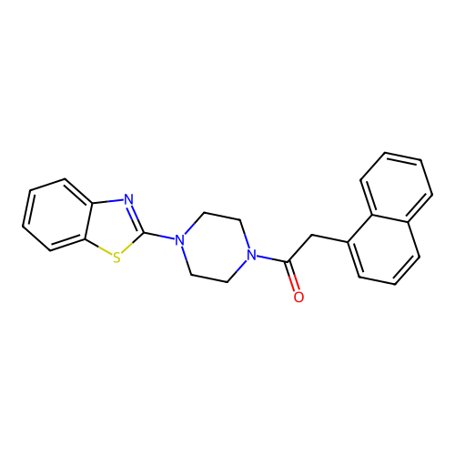 1-[4-(1,3-Benzothiazol-2-yl)piperazin-1-yl]-2-naphthalen-1-ylethanone structure