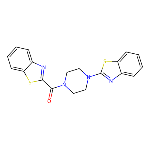Benzo[d]thiazol-2-yl(4-(benzo[d]thiazol-2-yl)piperazin-1-yl)methanone structure