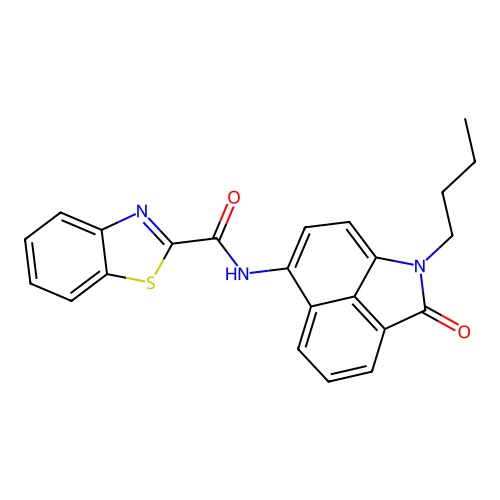 N-(1-butyl-2-oxo-1,2-dihydrobenzo[cd]indol-6-yl)benzo[d]thiazole-2-carboxamide structure