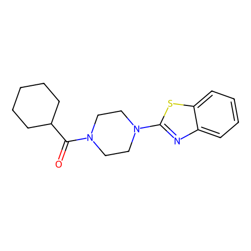 (4-(Benzo[d]thiazol-2-yl)piperazin-1-yl)(cyclohexyl)methanone structure
