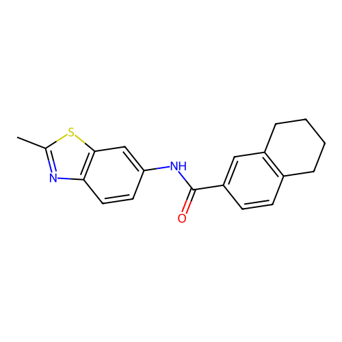 N-(2-methyl-1,3-benzothiazol-6-yl)-5,6,7,8-tetrahydronaphthalene-2-carboxamide structure