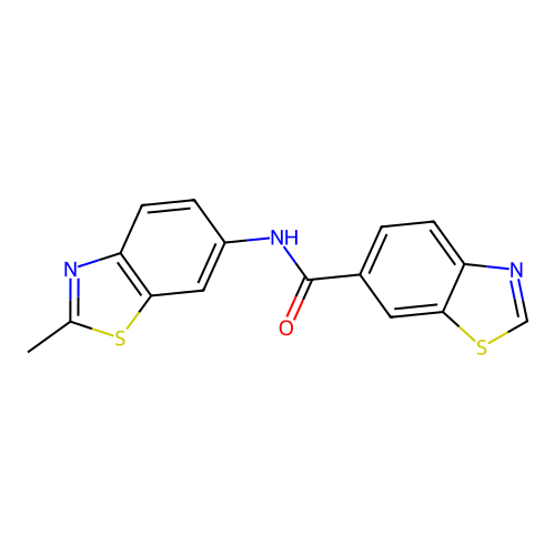 N-(2-methyl-1,3-benzothiazol-6-yl)-1,3-benzothiazole-6-carboxamide structure