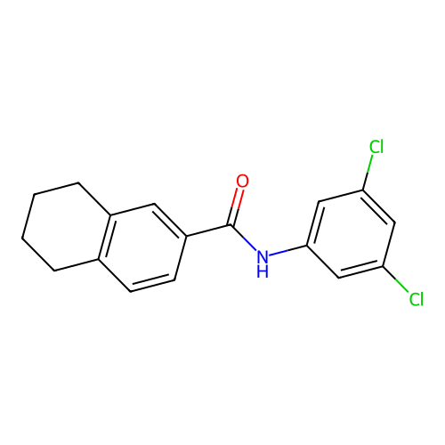 N-(3,5-dichlorophenyl)-5,6,7,8-tetrahydronaphthalene-2-carboxamide structure