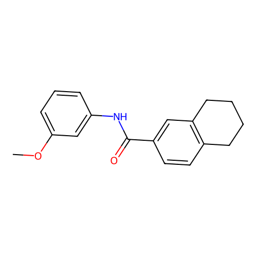 N-(3-methoxyphenyl)-5,6,7,8-tetrahydronaphthalene-2-carboxamide structure