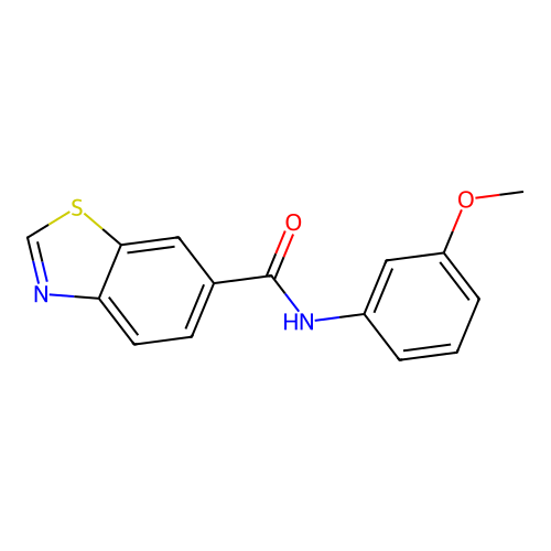 N-(3-methoxyphenyl)-1,3-benzothiazole-6-carboxamide structure