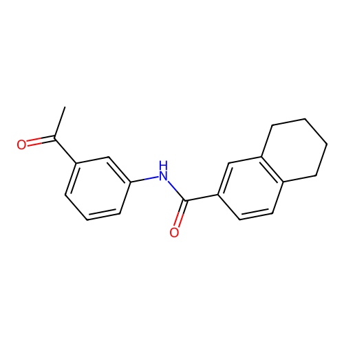 N-(3-acetylphenyl)-5,6,7,8-tetrahydronaphthalene-2-carboxamide structure