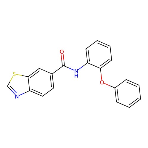 N-(2-phenoxyphenyl)-1,3-benzothiazole-6-carboxamide structure
