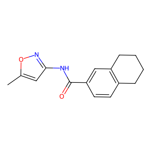 N-(5-methylisoxazol-3-yl)-5,6,7,8-tetrahydronaphthalene-2-carboxamide structure