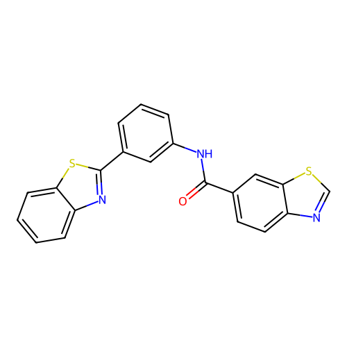 N-[3-(1,3-benzothiazol-2-yl)phenyl]-1,3-benzothiazole-6-carboxamide structure