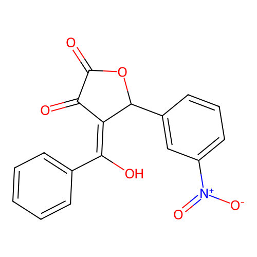(4E)-4-[hydroxy(phenyl)methylidene]-5-(3-nitrophenyl)oxolane-2,3-dione structure