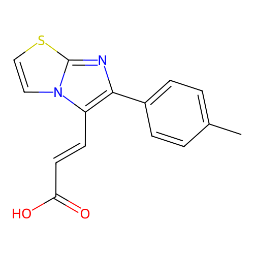 3-[6-(p-Tolyl)imidazo[2,1-b]thiazol-5-yl]prop-2-enoic acid structure