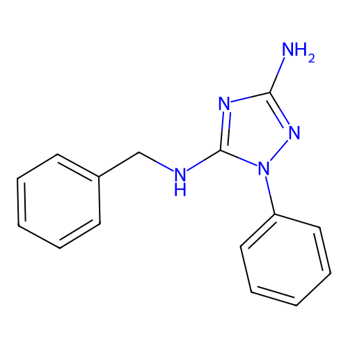 5-N-benzyl-1-phenyl-1,2,4-triazole-3,5-diamine structure