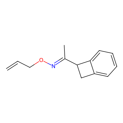 Ketone, bicyclo(4.2.0)octa-1,3,5-trien-7-yl methyl, O-allyloxime structure