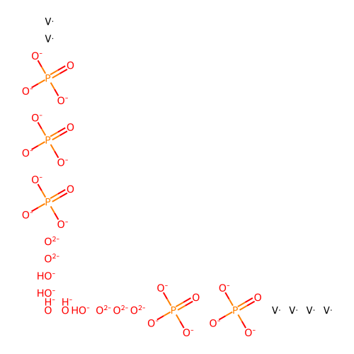 Vanadium hydroxide oxide phosphate structure