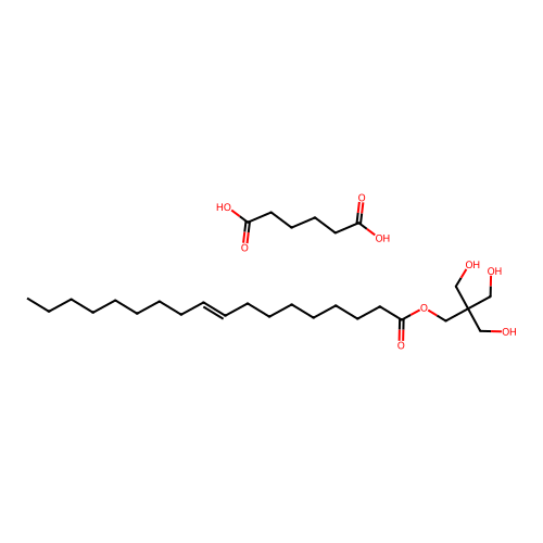 hexanedioic acid;[3-hydroxy-2,2-bis(hydroxymethyl)propyl] (E)-octadec-9-enoate structure