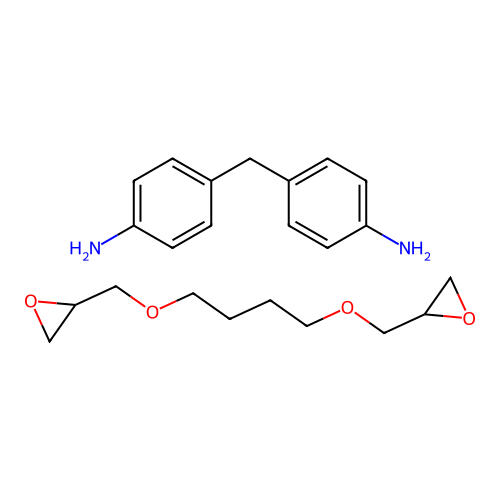 4-[(4-Aminophenyl)methyl]aniline;2-[4-(oxiran-2-ylmethoxy)butoxymethyl]oxirane structure