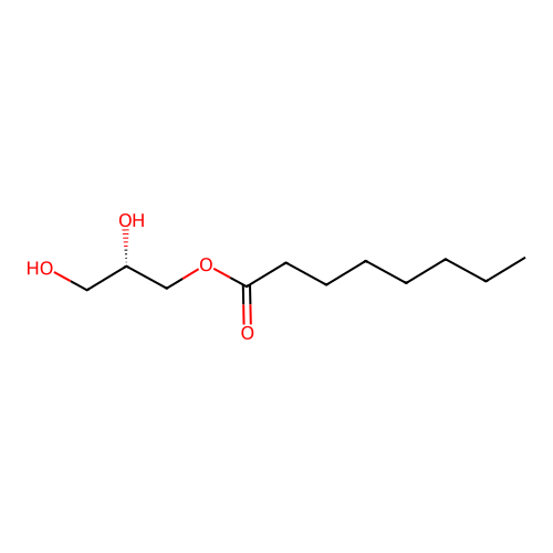 1-Octanoyl-sn-glycerol structure