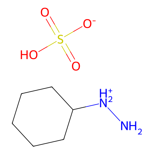 Cyclohexylhydrazinium hydrogen sulphate structure