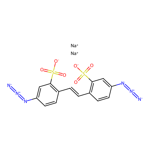 4,4'-Diazido-2,2'-stilbenedisulfonic acid disodium salt tetrahydrate structure