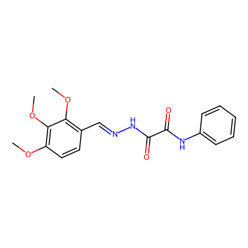 2-Oxo-N-phenyl-2-(2-(2,3,4-trimethoxybenzylidene)hydrazino)acetamide structure