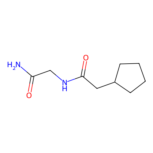 N-(2-amino-2-oxoethyl)-2-cyclopentylacetamide structure