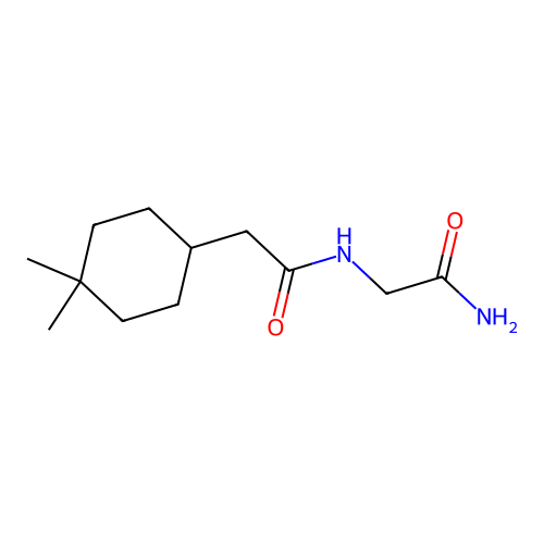 N-(2-amino-2-oxoethyl)-2-(4,4-dimethylcyclohexyl)acetamide structure
