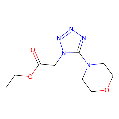 (5-Morpholin-4-yl-tetrazol-1-yl)-acetic acid ethyl ester structure