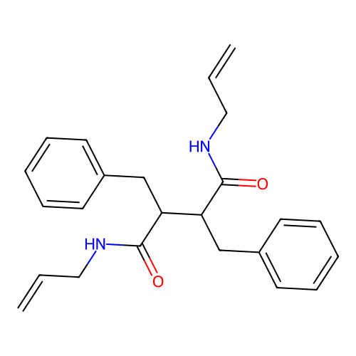 2,3-dibenzyl-N,N'-bis(prop-2-enyl)butanediamide structure