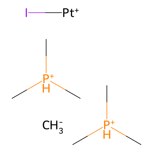 Platinum, iodomethylbis(trimethylphosphine)- structure