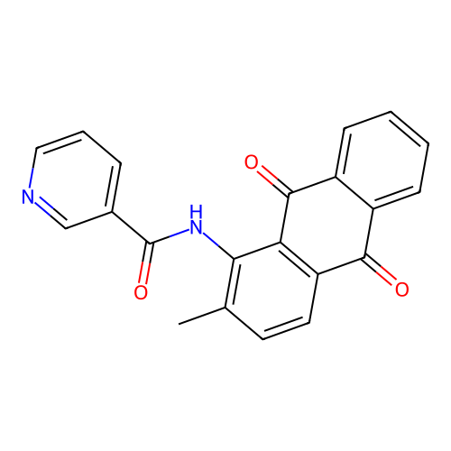 N-(2-methyl-9,10-dioxoanthracen-1-yl)pyridine-3-carboxamide structure