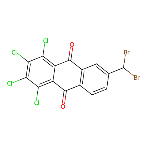 1,2,3,4-Tetrachloro-6-(dibromomethyl)anthracene-9,10-dione structure
