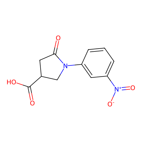 1-(3-Nitrophenyl)-5-oxopyrrolidine-3-carboxylic acid structure