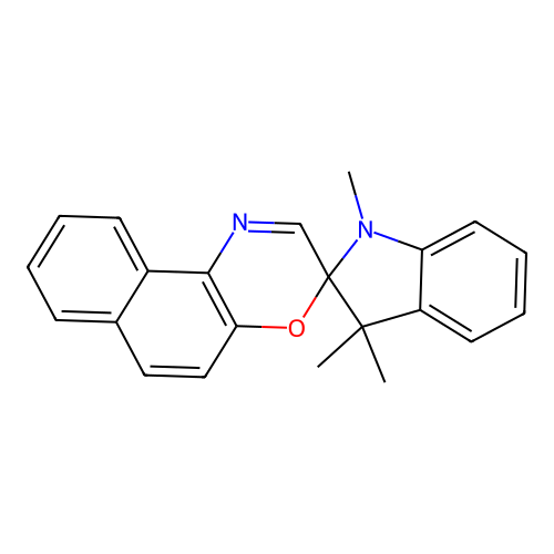 1,3-Dihydro-1,3,3-trimethylspiro[2H-indole-2,3'-[3H]naphth[2,1-b][1,4]oxazine] structure