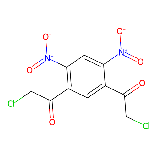 2-Chloro-1-[5-(2-chloroacetyl)-2,4-dinitrophenyl]ethanone structure