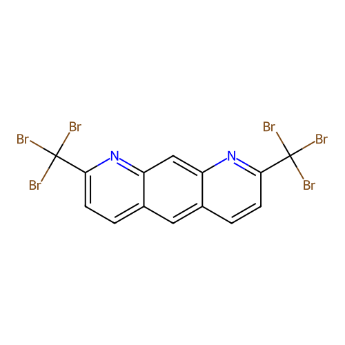 2,8-Bis(tribromomethyl)pyrido[3,2-g]quinoline structure