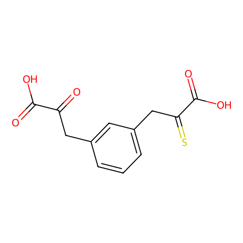 3-[3-(2-Carboxy-2-sulfanylideneethyl)phenyl]-2-oxopropanoic acid structure