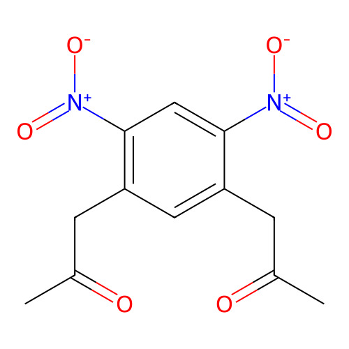 1-[2,4-Dinitro-5-(2-oxopropyl)phenyl]propan-2-one structure